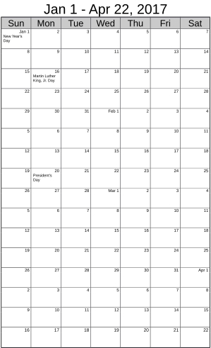 Beautiful Printable Calendars: Word Doc and PDF - BeauCal.com