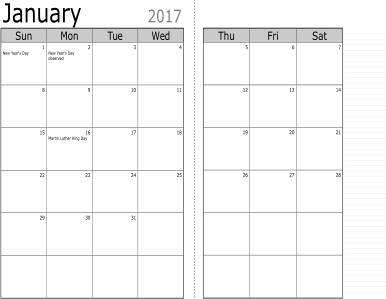Beautiful Printable Calendars: Word Doc and PDF - BeauCal.com