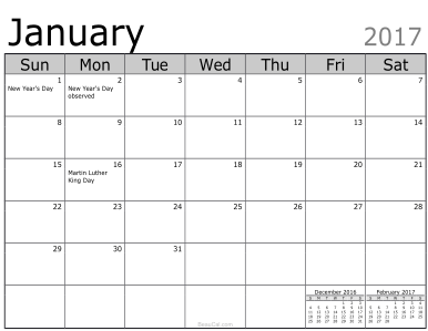 Beautiful Printable Calendars: Word Doc and PDF - BeauCal.com